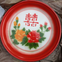 Old-fashioned nostalgic enamel plate thick dish plate tea plate fruit plate tray soup plate fish plate large chicken tea set
