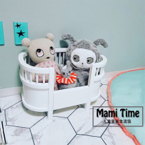 ins Nordic style house toys solid wood cute creative dog bed pet cat bed childrens room doll bed