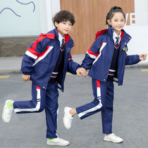 Primary and secondary school students  school uniforms Childrens class clothes Kindergarten garden clothes stormtrooper clothes plus velvet suit three-piece autumn and winter clothing class clothes