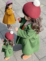Silo Gothic kids2021 Autumn Winter Girl retro wool What to do with Herbenwind Doll Collar Outline-Shaped Coat Girl Coat