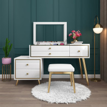 Modern net celebrity dresser Small apartment Hong Kong-style light luxury ins wind multi-function bedroom clamshell makeup table dual-use desk