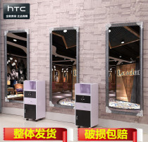 Hairdressing mirror table barber shop mirror hair salon mirror floor mirror single-sided mirror frame makeup mirror mirror fitting mirror New