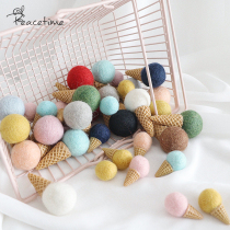 peacetime Christmas decoration Nepal imported wool felt ice cream styling DIY accessories