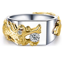 Jewelry white 18K gold diamond ring Dragon platinum super large diamond ring carat naked diamond platinum pt950 ring