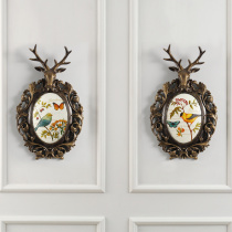 American Wall Deer Head Wall Wall decoration Cai Cai European Wall pendant living room entrance wall decoration