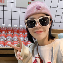  2021 white frame gm sunglasses womens sunglasses summer seaside new trend anti-ultraviolet big face thin net red