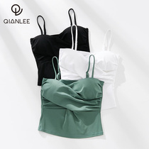 Harness vest female inner lap with chest cushion integrated with bottom outside wearing pure cotton thin section Summer 100 hitch back mesh red