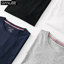 1 piece mens T-shirt short sleeve cotton thin home clothes can be worn outside pajamas undercoat undercoat loose white summer