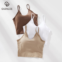 Beauty back cross camisole vest Net red style with chest pad bra underwear women gather sexy thin wear