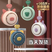 usb small fan handheld mini hanging neck charging silent student dorm room large wind portable electric fan 1