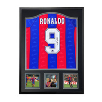 Collection Barcelona period Ronaldo autographed football jersey with SA certificate framed