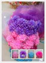 Yiwu childrens toys hot sale Crown veil hanging beads six flowers pink purple headdress Princess decorative soft yarn