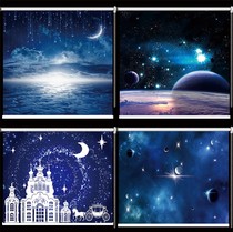 Roller Blinds custom Beautiful Dream starry living room bedroom shading shading insulation insulation up and down lifting zipper curtain no play