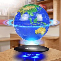 Smart globe 3d stereo magnetic levitation rotation luminous ornaments creative black technology high-end lamp luminous toys children office furniture ornaments business Christmas New Years Day birthday gift