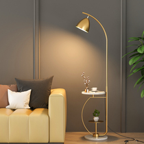 Nordic floor lamp ins wind bedroom bedside lamp Creative Gold postmodern light luxury living room vertical coffee table table lamp