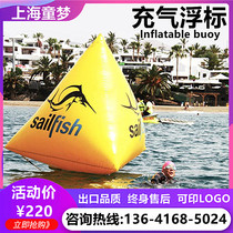 Inflatable water buoy advertising Triangle Square buoy floating model waterway safety warning signs