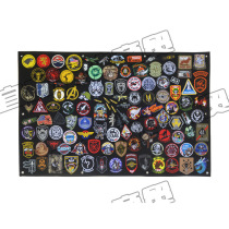 Magic sticker containing display board Army fan chapter finishing cloth insignia hanging wall display poster
