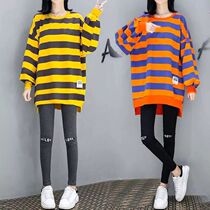 Pregnant women autumn set fashion 2021 new cotton net red dress spring and autumn coat maternity autumn T-shirt