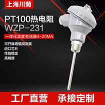 High temperature pt100 temperature sensor WZPB-231 thermal resistance probe integrated temperature transmitter 4-20ma