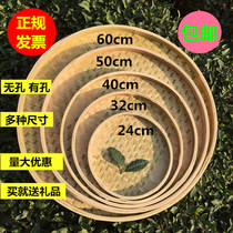 Bamboo Products Home Round Dustpan No Holes With Holes Bamboo Sieves Handmade Bamboo Woven Articles Bamboo Plaques Dried Painting Decorations