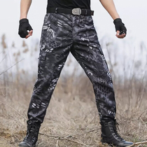 Spring Autumn Special Soldiers Military Fans for Wear Resistant Work Pants Outdoor Combat Black Python Camouflak Pants Men And Women