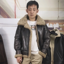 B3 - Original fur one flying suit male lamb fur fur coat locomotive short jacket fur coat thick