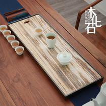 Shijin Road Natural Whole Wood Fossil Tea Tray Home Office Tea Sea Ujin Stone Base Chinese Stone Tea Stand