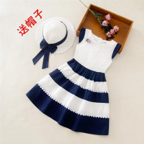 2021 summer models for girls cotton dress breathable splicing Korean Net red baby princess dress summer skirt