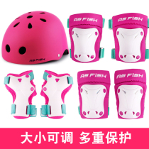 Childrens roller skating gear set sheath Girl Skateboard skate skating equipment balance car protection anti-drop full set