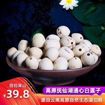 Lotus seeds dry goods to the core grinding fresh white lotus non Xianglian Yunnan Fuxian Lake farmhouse lotus seeds handmade selection 400g