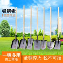 Military printing shovel agricultural thickened gardening shovel tools shovel outdoor agricultural tools manganese steel pointed shovel flat head shovel