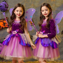 Halloween childrens costumes parent-child dress girl princess dress witch cos dress witch costume party costume
