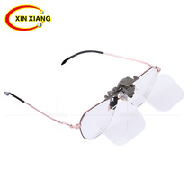 Head-mounted clip-on magnifying glass 2 times acrylic lens clip-on glasses high clarity elderly reading and reading small print