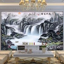 3d hotel office landscape painting bamboo wood fiber integrated wallboard TV background wall 8d living room wall wall panel