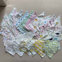 Y3 cabinet goods newborn baby pure cotton triangular towels 4 layers 6 layers gauze baby saliva towel boy girl scarf around mouth