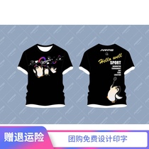 Mandins 2021 New badminton suit short sleeve men and women happy penguin group purchase design custom printing
