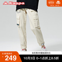 Kappa Kappa casual pants womens woven trousers multi-pocket overalls and small feet pants grandma pants
