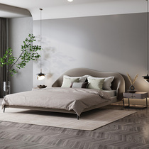 Modern light luxury Princess double bed simple Net red ins style wedding bed Nordic 1 8 M master bedroom fabric soft bed