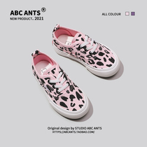 @ Abcants sweet and wild# Create a small tide boy ~ Pink BAO WEN childrens canvas shoes girl a pedal shoe