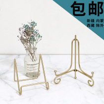 Nordic simple clock rack Wall clock bracket plate bracket Plate display rack Handicraft magazine base shelf