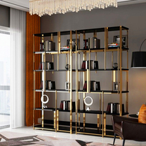 Stainless Steel Bookshelf Floor Shelve Shelf Living Room Modern Minima Metal Partition Show Office Light Lavish Bookcase