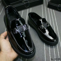 Fast hand net red Wang Xiaoguo with Bean shoes mens winter cotton shoes trend Joker social shoes spirit guy shoes