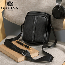  Kuqi family mens bag shoulder bag messenger bag leather backpack 2021 new business oblique cross bag