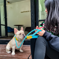 Stage training dog half p chain sub pulling rope anti-explosion punching fight large small and medium dog rope Word plus coarse walking item ring bollards