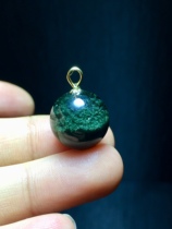 Natural crystal green ghost treasure pot transport beads pendant water drop pendant mens and womens necklace beckoning green ghost Pixiu