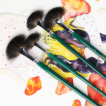 South Korean hwahong Hua Hong fan pen 235 badger fur soft elastic oil painting brush gouache watercolor pen