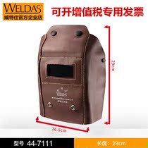 Witz 44-7111 folding welding mask head wear high temperature resistant portable cowhide welding protective mask