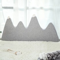 INS crib bed circumference soft bag Childrens baby sponge anti-collision snow mountain decoration bed by fence detachable and washable photography