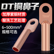 Tinned oil copper nose copper connector Terminal wire ear copper wire nose DT10 16 25 35 50 70