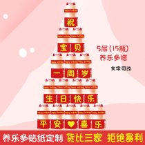 Customized Baby Boy and Girl Years Old Hundred Birthday Decoration Childrens Drink Dessert Scene Archive